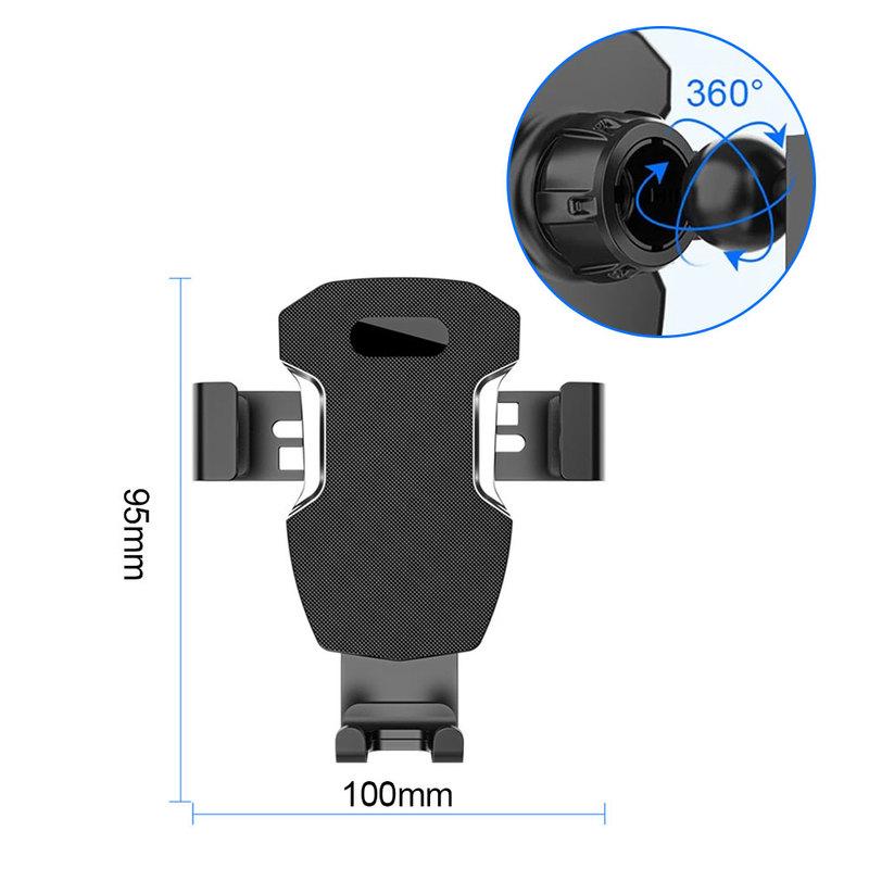 1pc Car Dashboard Smartphone GPS Gravity Bracket Air Vent 360° Rotation Phone Holder Auto Accessories for Round Air Outlet Clip
