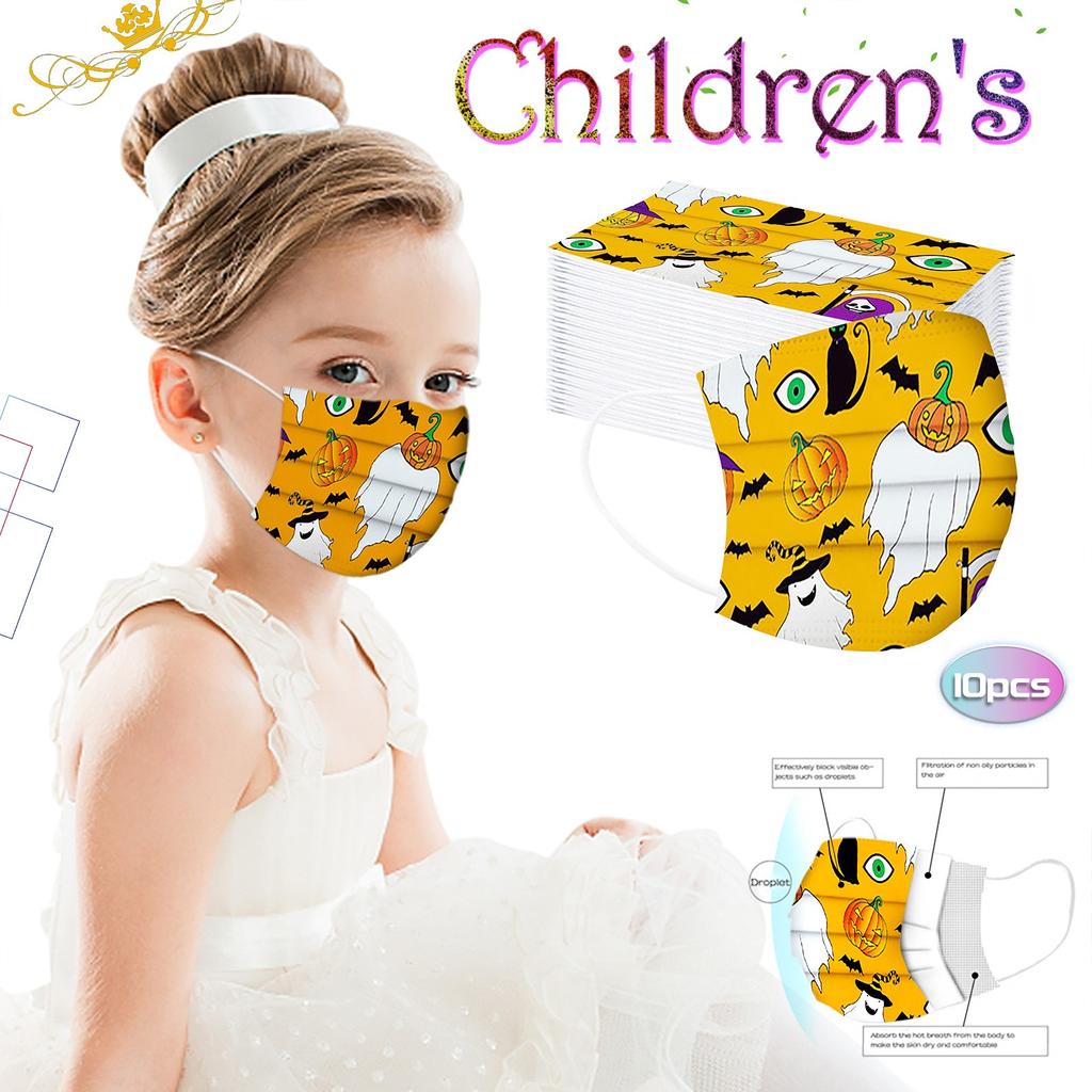Children's Cartoons Halloween Mask Disposable Face Mask Ear Loop 10PCS