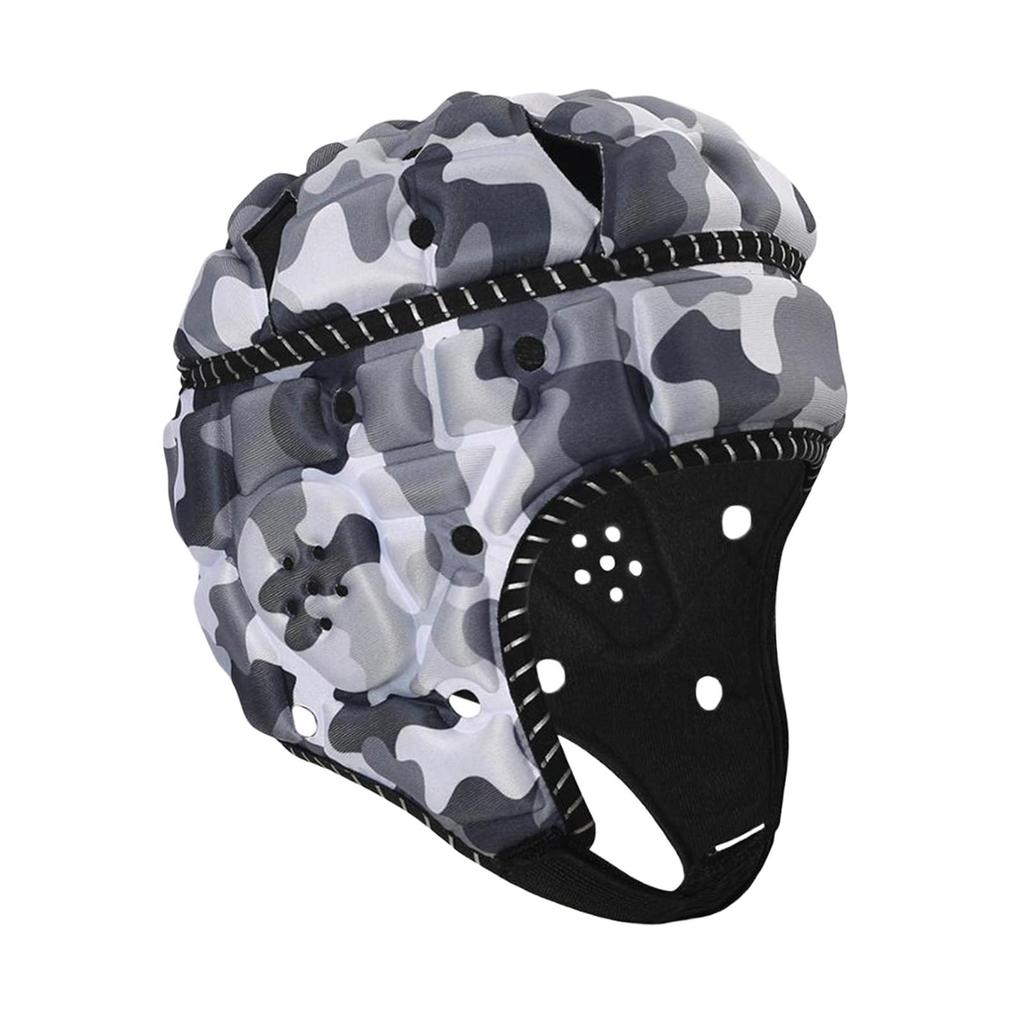 Rugby Helmet Breathable Lightweight Adjustable Sports Cap Football Helmet Kids Sized for Baseball Pitcher Goalkeeper Hat Match