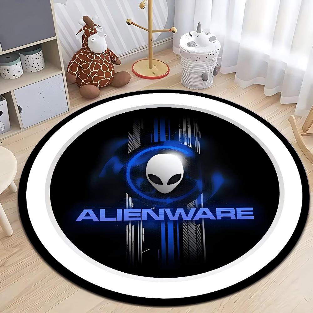 

Gaming Round Rug Non-Slip Floor Mat for Home Office Living Room Bedroom Machine Washable Round Carpet for Gamers Decor 60cm