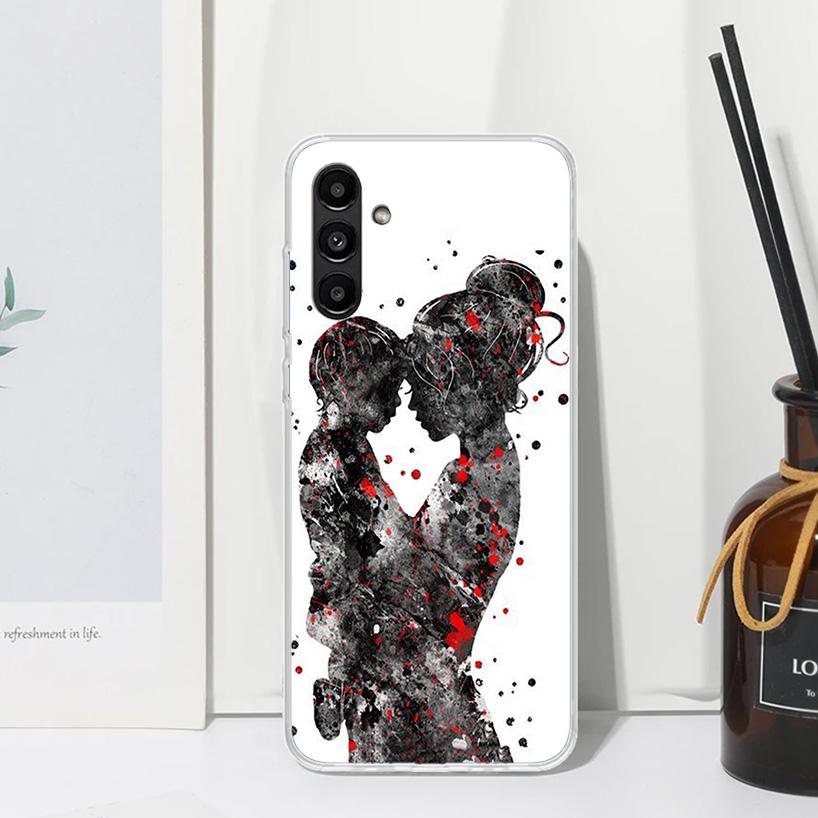 Mom Baby Girls Phone Case For Samsung Galaxy A17 A37 A57 A16 A26 A36 A56 A15 A25 A35 A55 A14 A24 A34 A54 A13 A23 A33 A53 A07 Gal