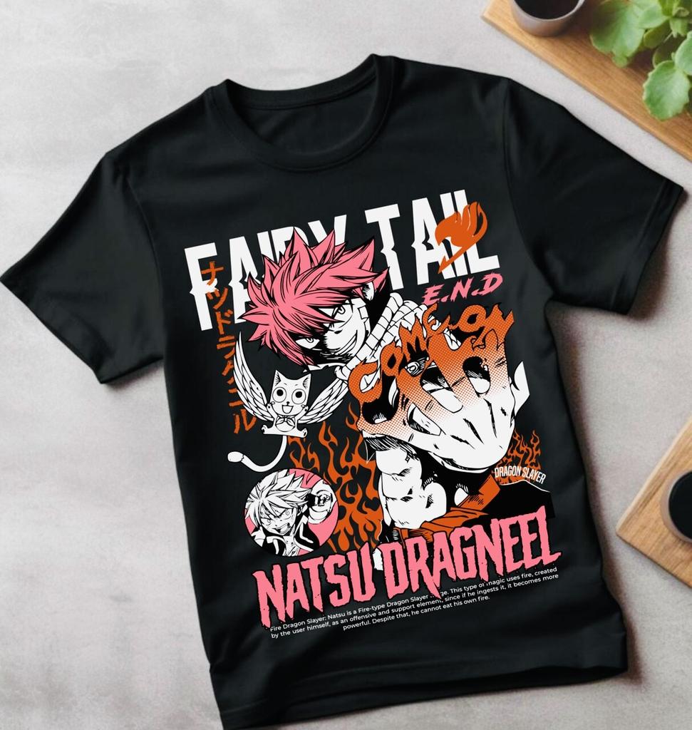 Fairy Tail T-Shirt Gray Fullbuster Natsu Dragneel Mädchen Anime Geschenk Shirt Alle Größen