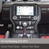 Set Carbon Fiber Car Interior CD Panel Decor Cover Trim For Ford Mustang 2015-21
