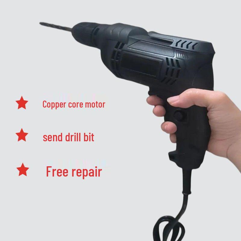 All-Copper Handheld Electric Drill - Forward/Reverse Speed, Adjustable Power Levels, Original Impact, Full Set - Clearance Sale!