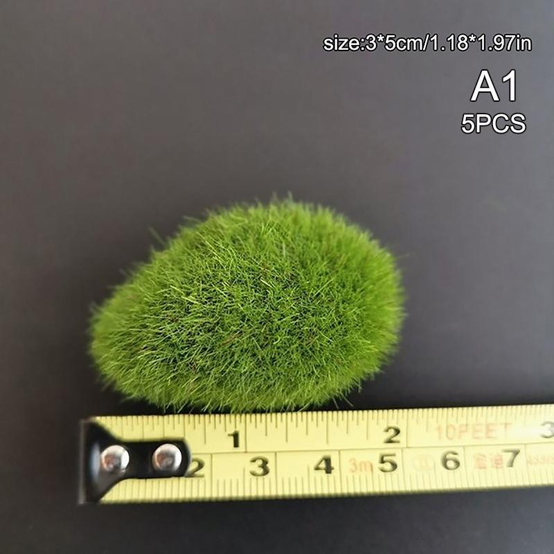 

5 шт. имитация мха, искусственный мох, камни, шар, поддельное зеленое растение для домашнего сада, цветочный горшок, украшение, креативные поделки