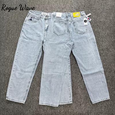 RogueWave Streetwear Τζιν Y2K Γοτθικό Χιπ Χοπ Κινούμενα Σχέδια Κέντημα Ρετρό Μπλε Φαρδύ Τζιν Παντελόνι Γυναικείο Ανδρικό Παντελόνι Ευρύ Πόδι
