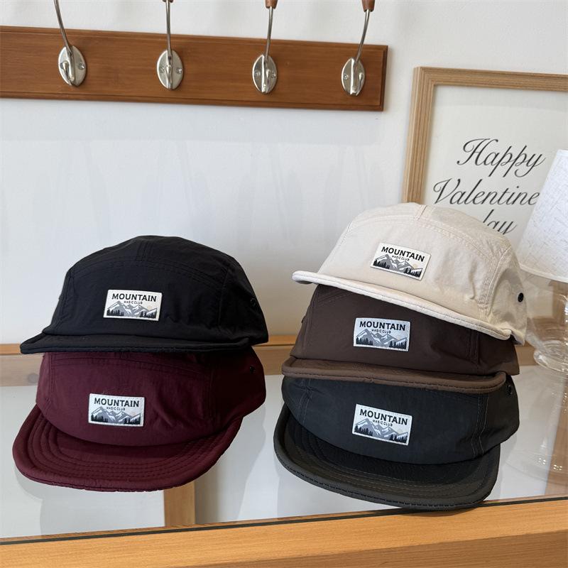 New Quick-drying Tooling Five-piece Hat Men's Retro Soft-brimmed Cap Children's Summer Square Standard Mountain Short-brimmed Baseball Cap