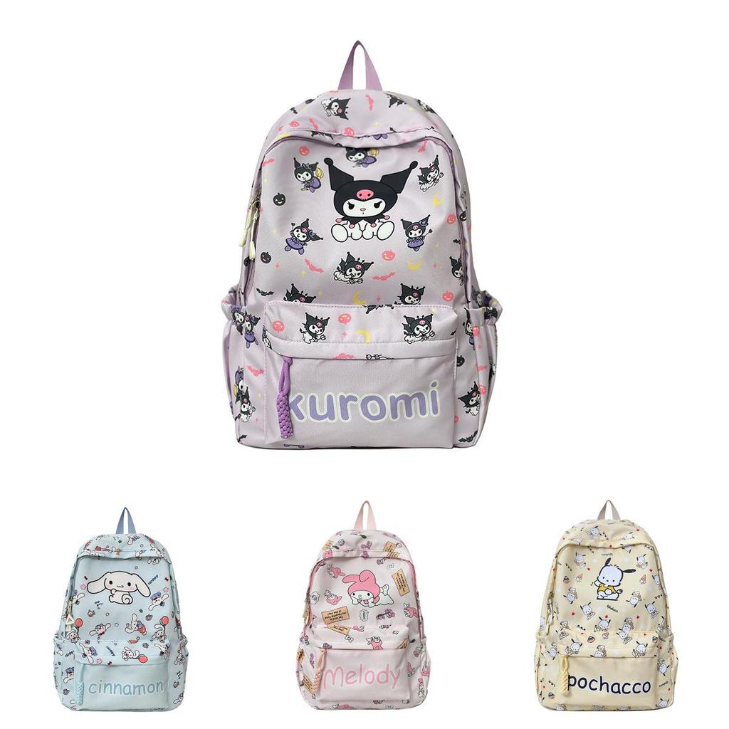 Hello Kitty Kids Backpack With Letter Cartoon Print For School And Daily Use