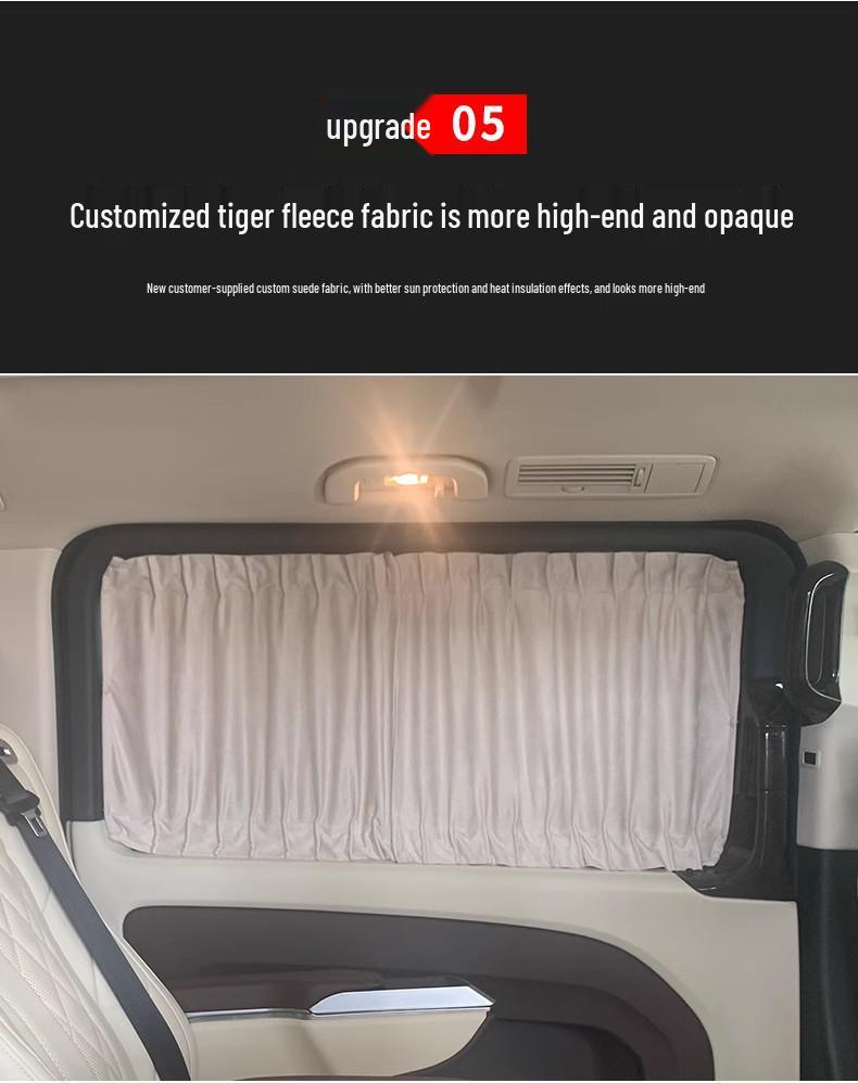 Luxury Suede Blackout Side Curtains for GAC Trumpchi E9 Car