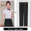 Unisex Long Sleeve Workwear Uniform for Hotel and Bank Employees - Spring/Fall Style Shirt Set