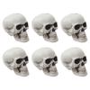 4Pcs Spooky Plastic Skull Ornament Halloween Decor Prop for Table Mantel Shelf Ktv Bar Haunted House Party Use
