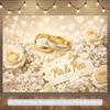 2D Romantic Mr & Mrs Themed Wedding Backdrop Photo Background Banner