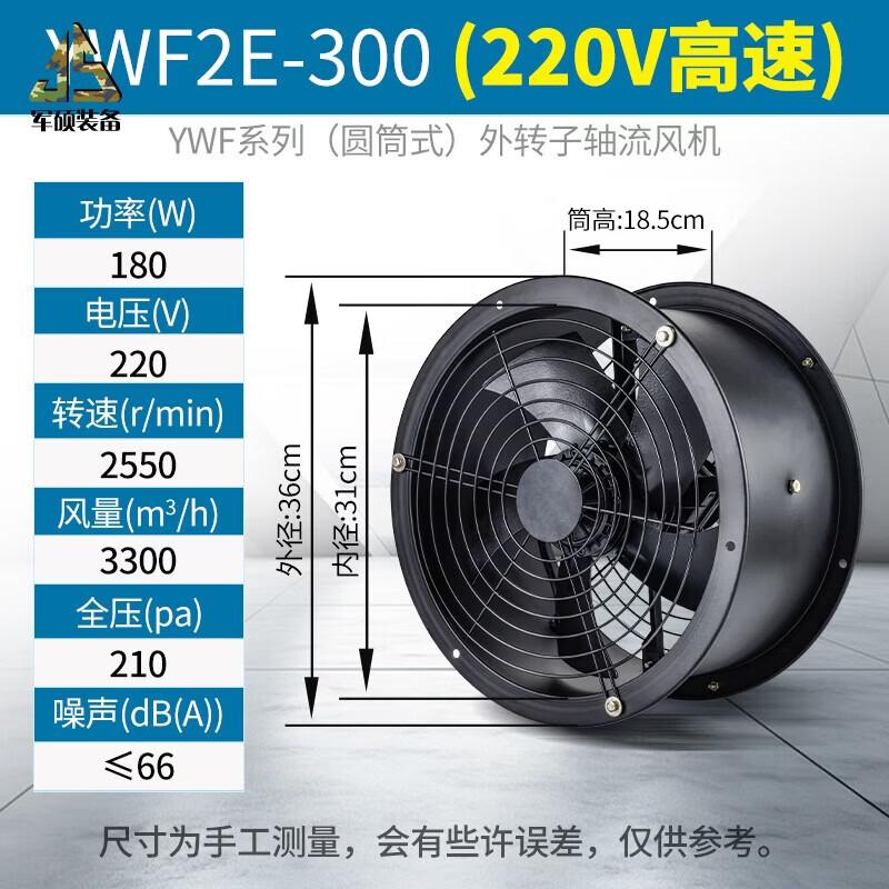 Junsop Industrial High-Speed Axial Flow Exhaust Fan