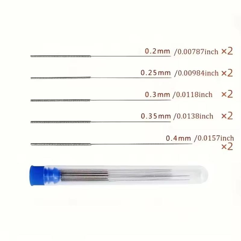 3D Printer Nozzle Cleaning Kit 0.2/0.25/0.3/0.35/0.4Mm Stainless Steel Nozzle Cleaning Needles Cleaner For Car Wiper Gas Stoves
