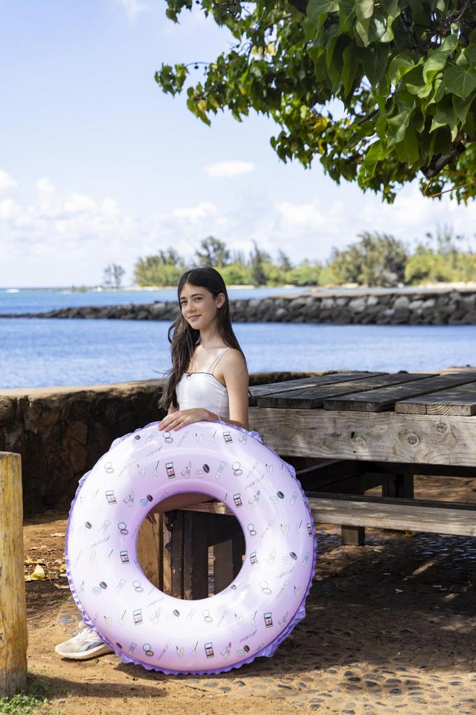 IGARASHI 90cm Inflatable Ring Makeup Inflatable Ring with Rope and Quick Buoyancy New Valve Design RLE-90E [Easy Plug]