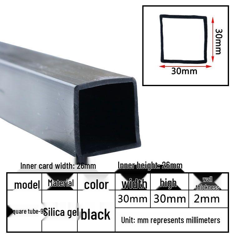 High-Temperature Resistant Silicone Square Tubing: Durable, Customizable, Aging-Resistant Rubber Sheath and Hollow Sealing Strip.