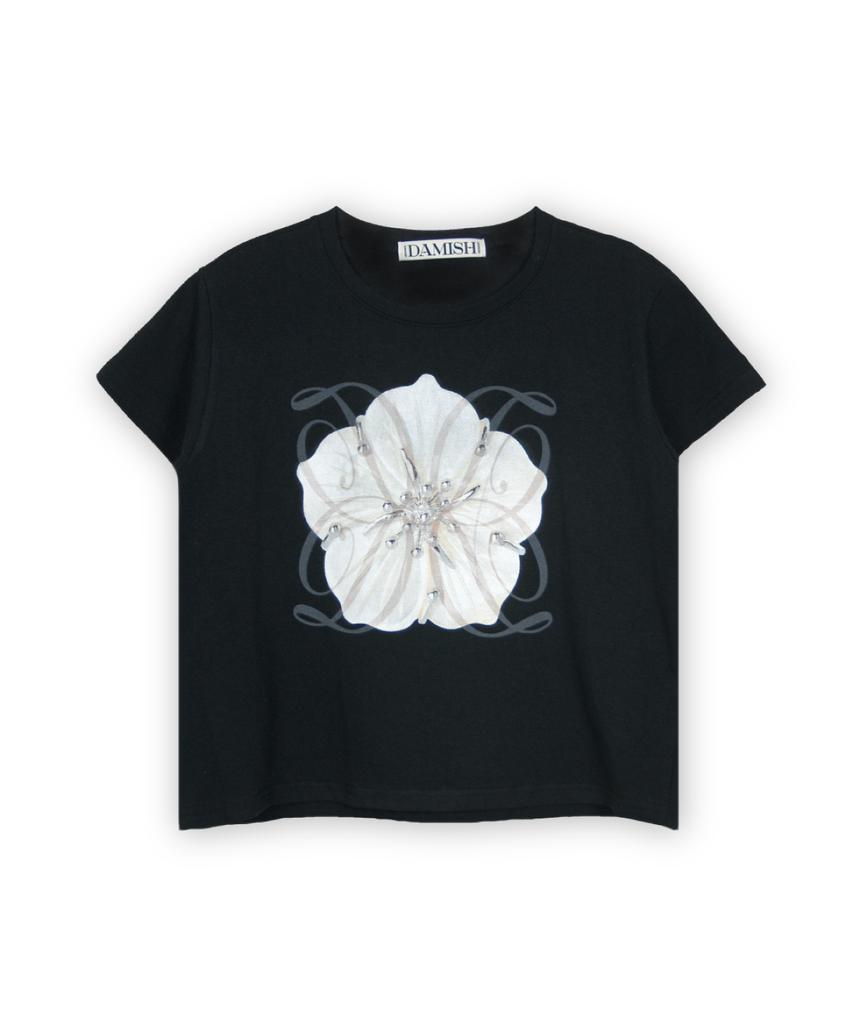 Damiswi Flower D Logo T-Shirt_Black
