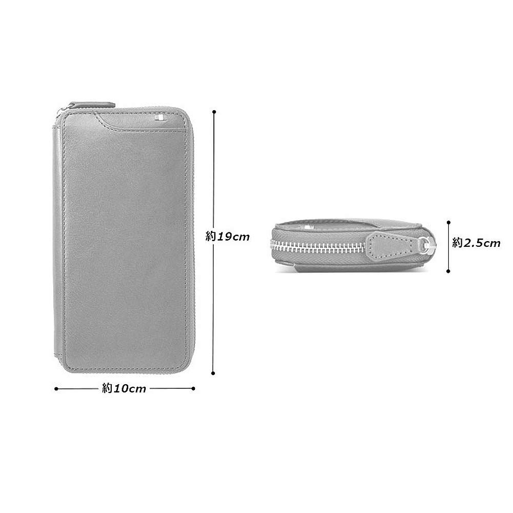 Milagro Tamponato Garcon Wallet (Men's Large Capacity Zip-Around Wallet, Genuine Leather, Unisex, Perfect for Christmas, Father's Day, or Spring),