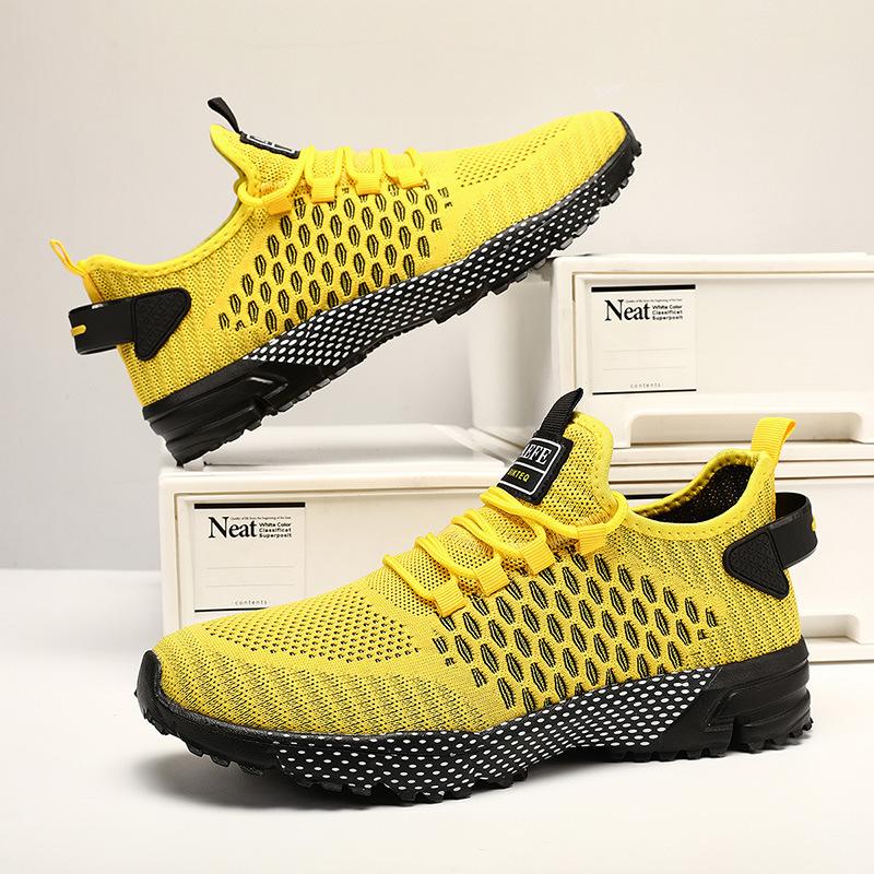 2025 Mesh Men's Casual Sneakers Summer Lightweight Breathable Tennis Shoes New Fashion Lace-up Soft-soled Running Shoes Tênis