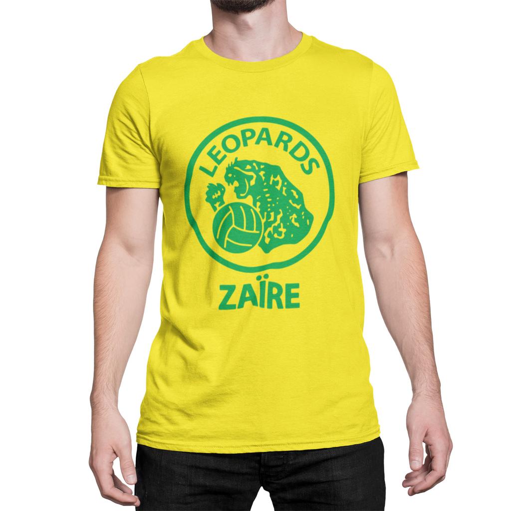 ZAIRE LEOPARDS Football Mens T-Shirt Mens Womens Tees Top 1974 World Cup Africa Legends 70`s
