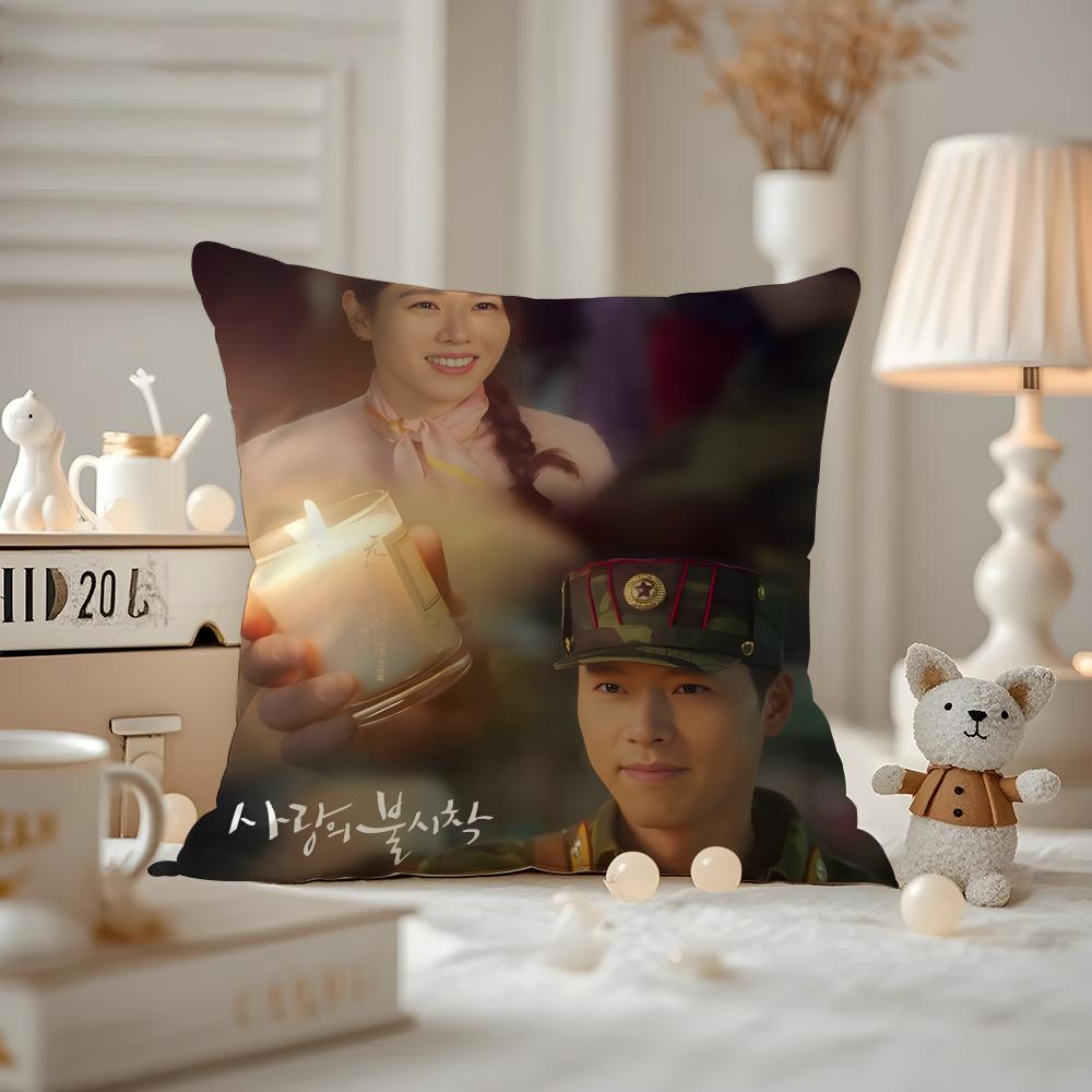 Crash Landing On You KDrama Cushion Cover Pattern Printed Pillowcase For Living Room Sofa Cushion Cover & Bedroom Decor