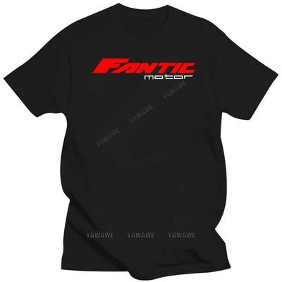 New Arrived Black Short Sleeve Brand Men Cotton Top Fantic Motor T-SHIRT Fashion Print Tshirts Male Casual Style Tee-shirt