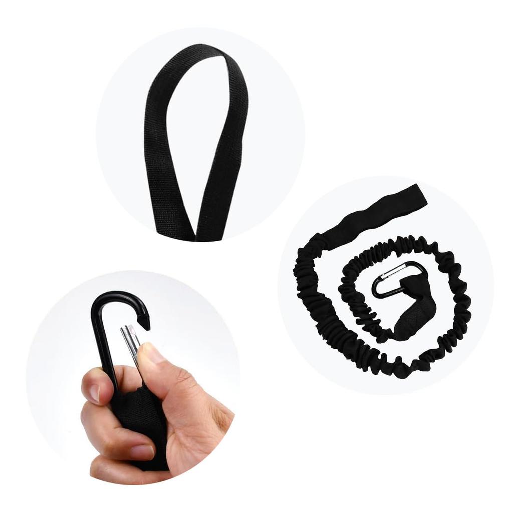 (Black + Green) Set of 2 Leash Cord Fishing Leash