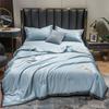 Ice Silk Summer Comforter Set For Bed Air Conditioner Nap Blanket/Quilt Super Silky Soft Set Of Summer Comforter And Pillowcase