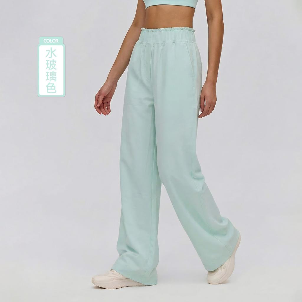 Pilates Loose Sports Trousers Women's Drape Light and Breathable Casual Trousers High-end Comfortable Training Straight Wide-leg Trousers