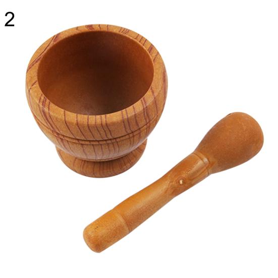 Garlic Masher Bowl Mashing Household Crushing Jar Mortar Pestle Kitchen Gadget