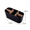 AEE4-Toothbrush Holders For Bathrooms, 5 Slots Toothpaste Organizer With Bamboo Divider Bathroom Accessories Storage