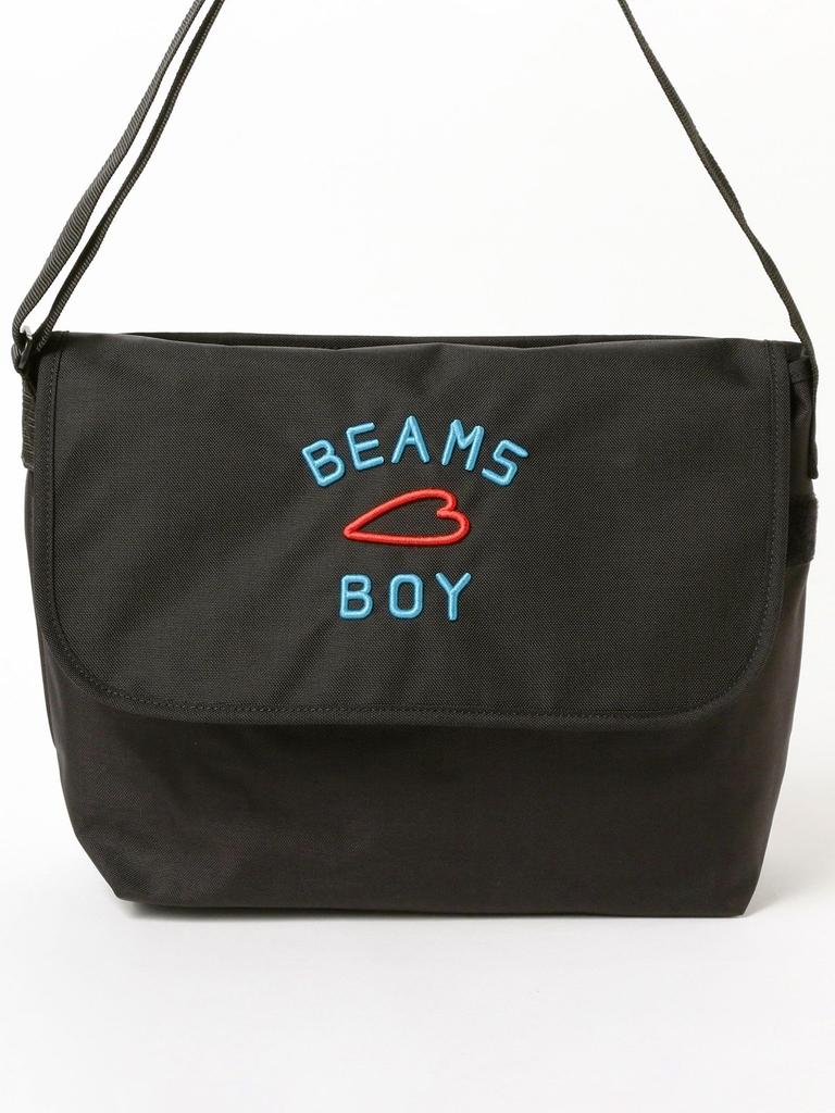 Beams Boy Manhattan Portage Canvas Bag MP1607-PL-S-3EMB-BMB Women's Black Free Size (13610184094)
