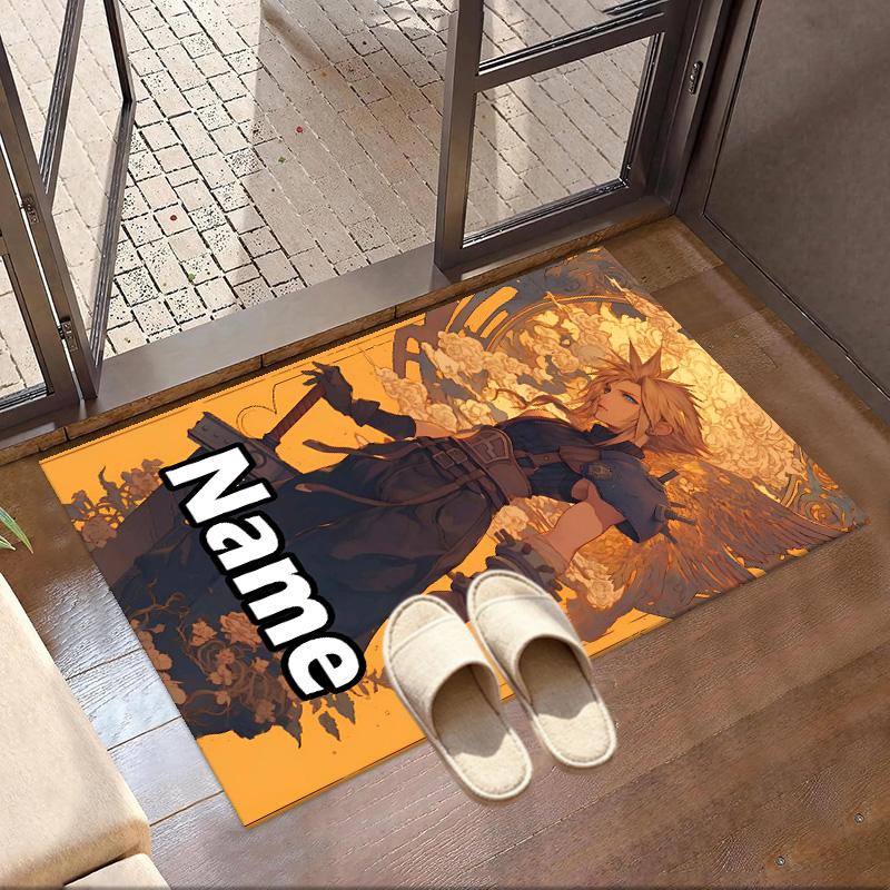Custom Name Personalized Final Fantasy Print Carpet, Versatile Home Decor Rug, for Playroom, Apartment, Balcony, Entryway, Hallway Gift