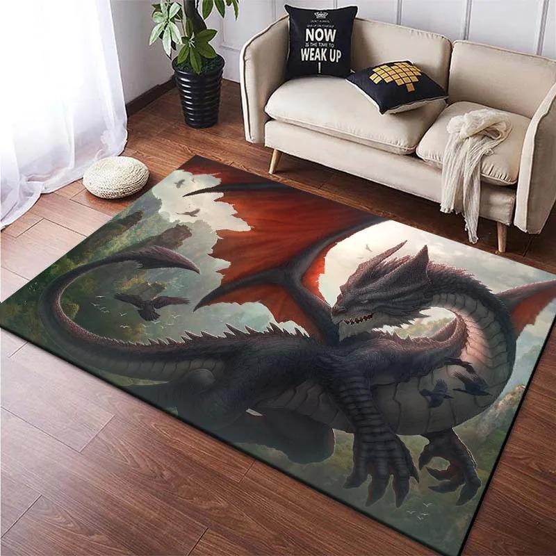 Fire-breathing Dragon Floor Mats Door Decoration Home Living Room Floor Mats