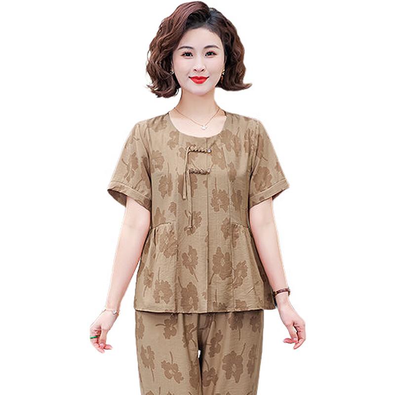 YUZHAOLIN Women's Summer Short Sleeve Top & Pants Casual Set