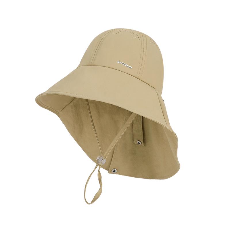 Summer Outdoor Large-Brim Sunshade Hat Women's Quick-Drying Waterproof Shawl Neck Protection Basin Breathable Fisherman Hat