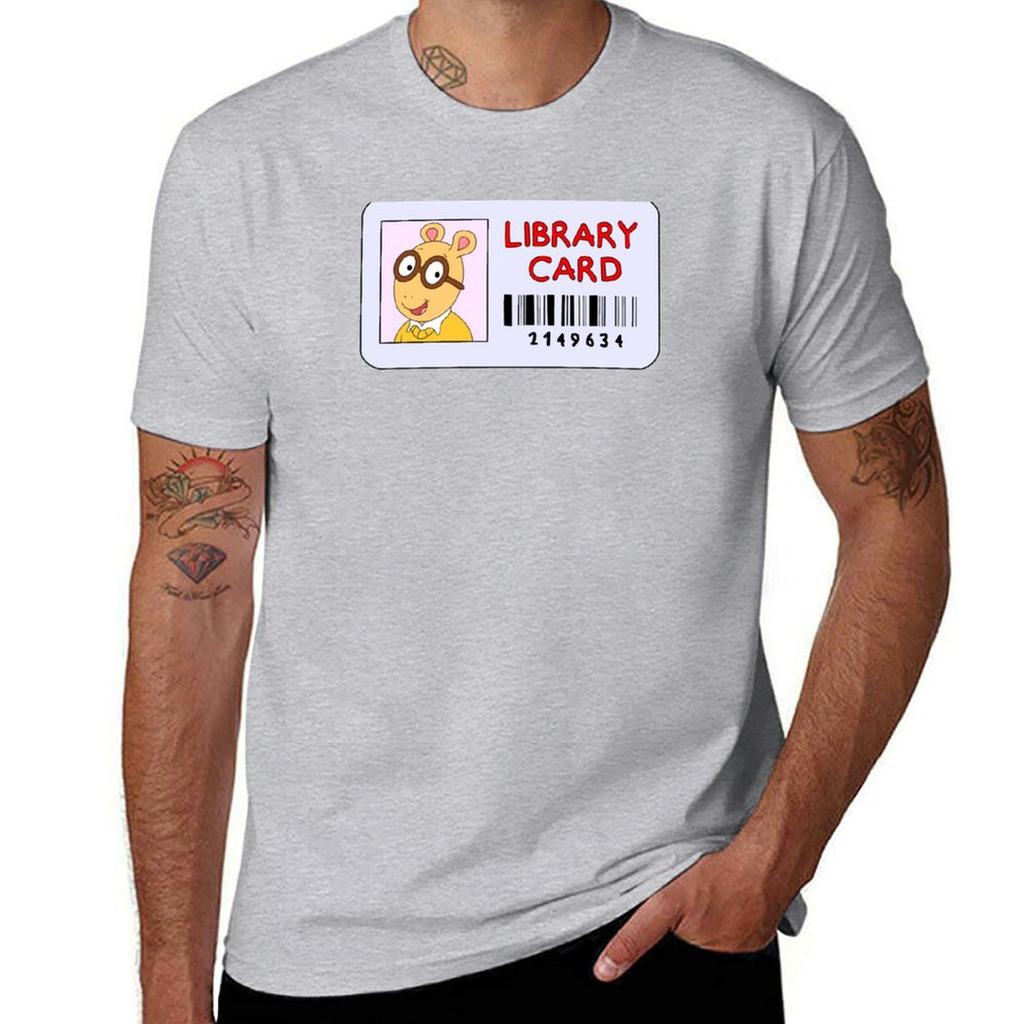 Arthur Library Card Tshirt shirts graphic tees sports fans cute tops tees mens cotton t shirts