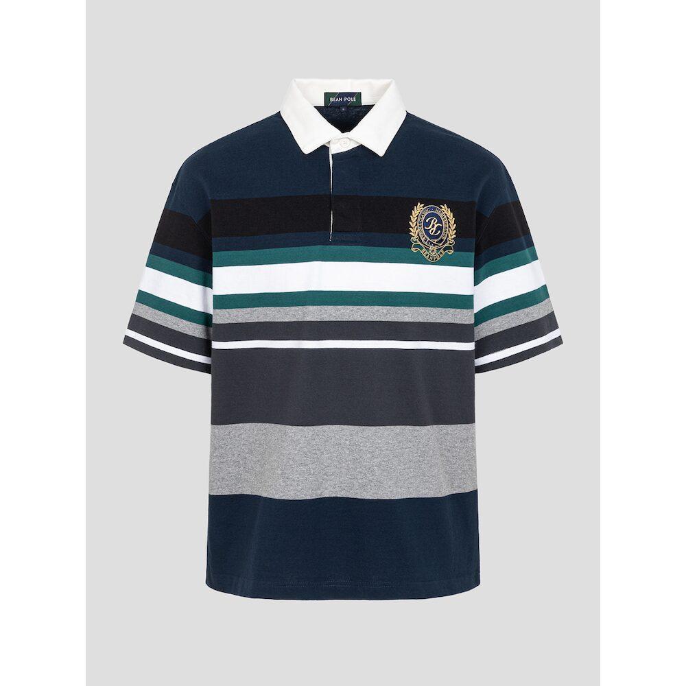 Binpolmen Heritage Club Rugby Collared T-Shirt Ash