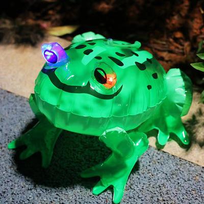 Luminous Frog Balloon PVC Inflatable Luminous Frog with Elastic Rope Bouncing Children's Luminous Toy