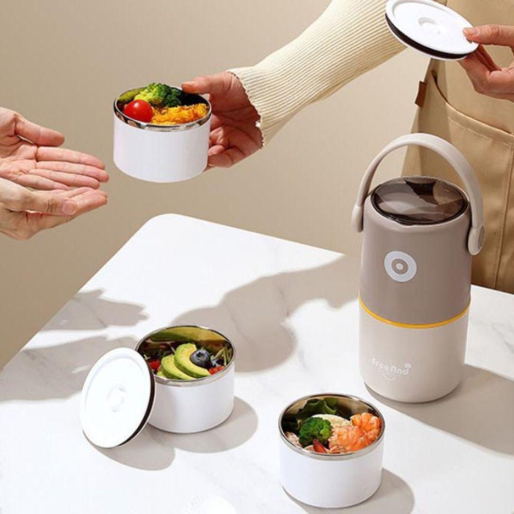 Sealed Stainless Steel Lunch Box 580/820ml Insulated Lunch Box Food Storage Container  for Home