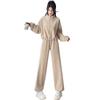 Women's 2024 Double-Sided Fleece Tracksuit: Cozy Yoga Jacket & Casual Warm Pants for Autumn/Winter Fitness.