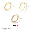 Elegant Gold Plated Zircon Ring Set for Women Stackable Fashion Jewelry Gift for Party Wedding Anniversary