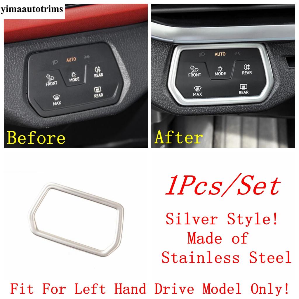 For VW Volkswagen ID.4 ID4 - 2025 Car Gearbox Water Cup Holder Panel Head Light Air Cover Trim Stainless Steel Accessories