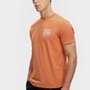 Fila Letter Print Knitted Sports Short Sleeve T-Shirt Men Tops Coral Gold A11M417104F-OR