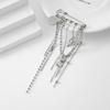 Unique Multi Layer Tassel Chain Brooch for Men Women Punk Personality Jewelry Accessory for Costume Formal Wear