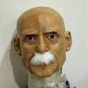 New product: Old lady and old man face mask wig, elderly mask, Halloween ghost face latex mask