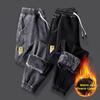 Thickened Fleece Lined Loose Fit Workwear Jeans for Men Casual Harlan Pants Multi Pockets Youth Trend Winter Construction