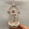 Jesus Weihwasserbecken Haus Büro Eingang Jesus Skulptur Wandbehang Katholische Harz Dekoration Religiöses Ornament Weihnachtsgeschenk
