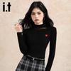 Izzue it Women's Long-Sleeve Mock Neck Pullover Knit Top