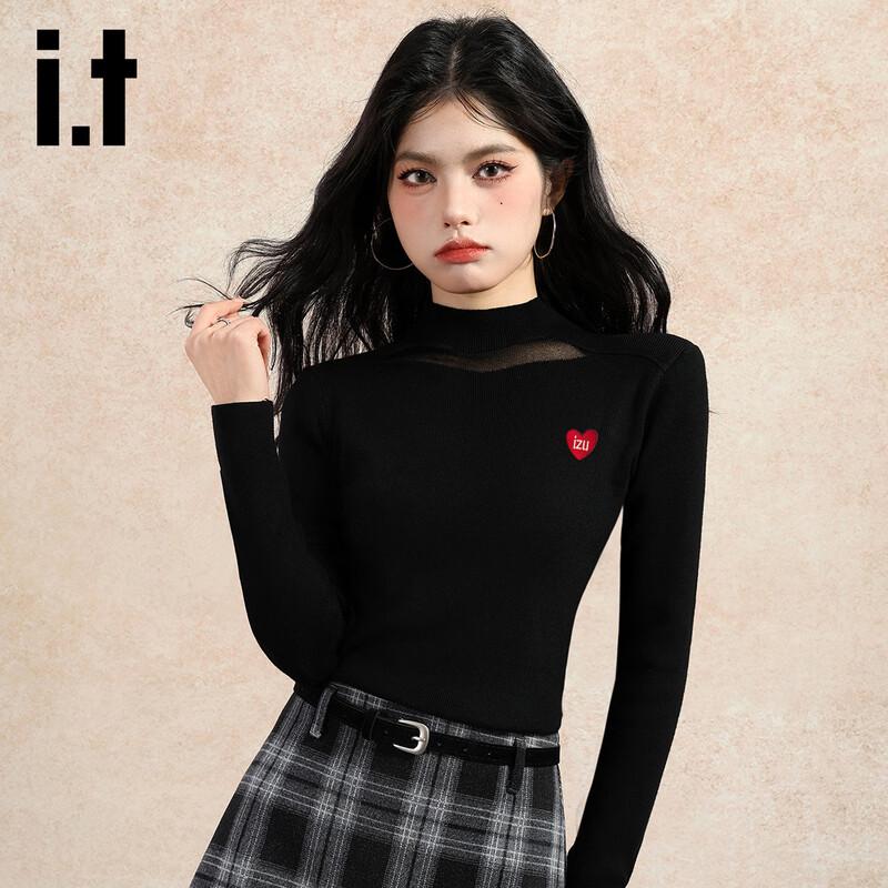 Izzue it Women's Long-Sleeve Mock Neck Pullover Knit Top